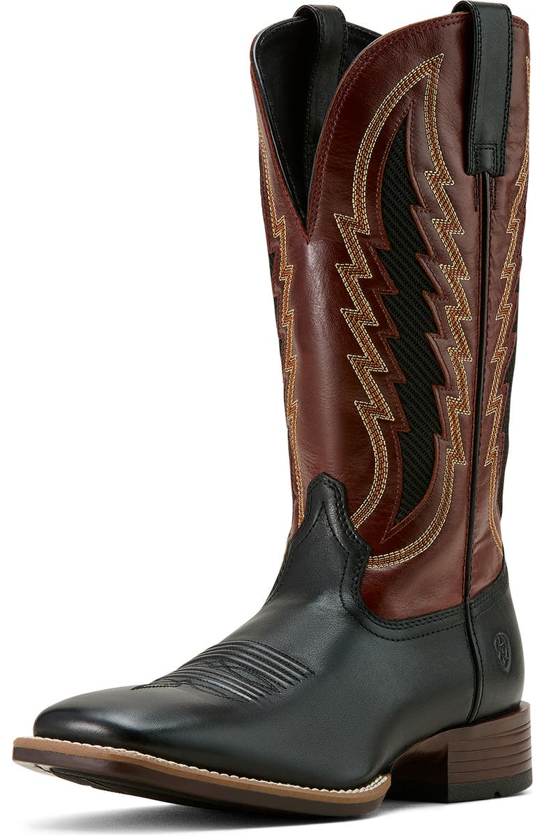 Ariat Dakota VentTEK Western Boot, Main, color, Supple Black/ Cinnamon
