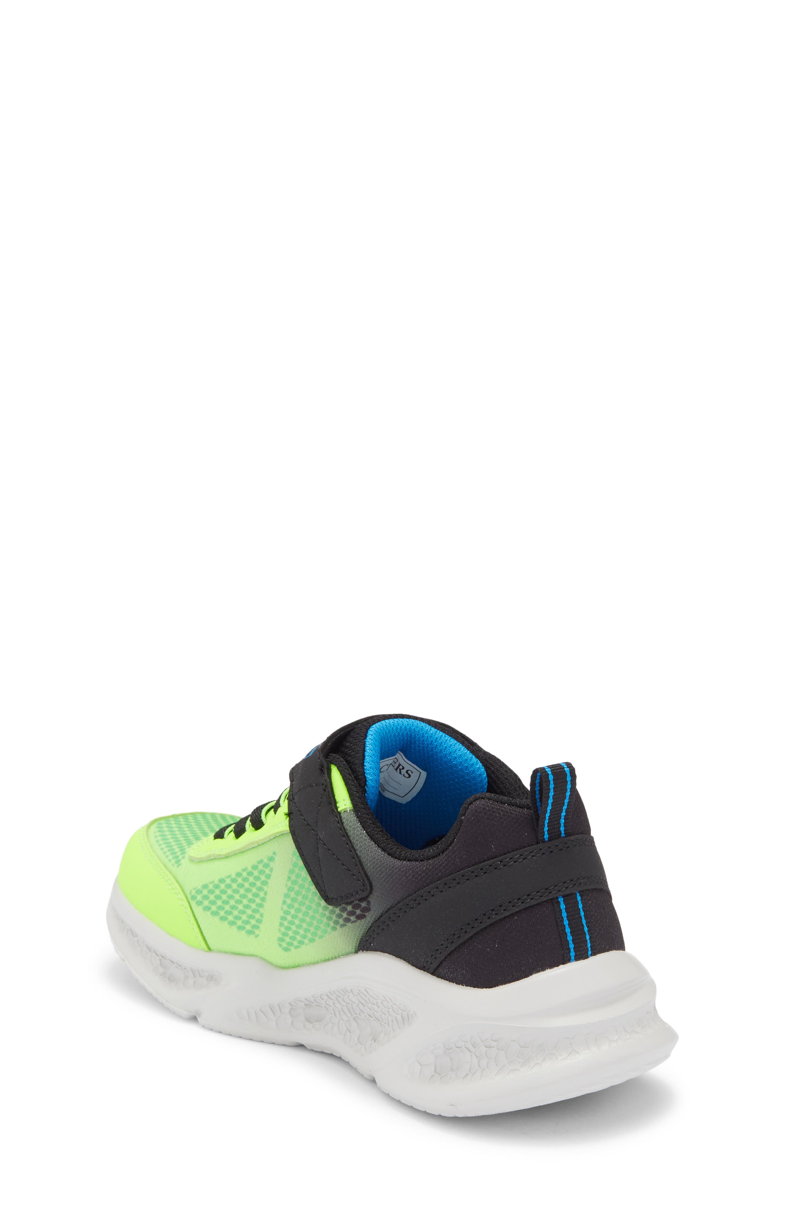 Kids' S-Lights®: Meteor-Lights Krendox Light-Up Sneaker, Alternate, color, LIME/ BLACK / BLUE
