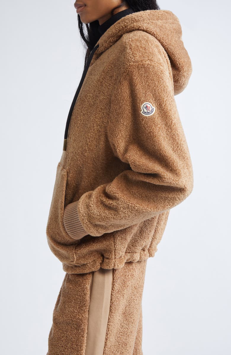 Moncler Reversible Full Zip Hoodie, Alternate, color, Brown/ Beige Check