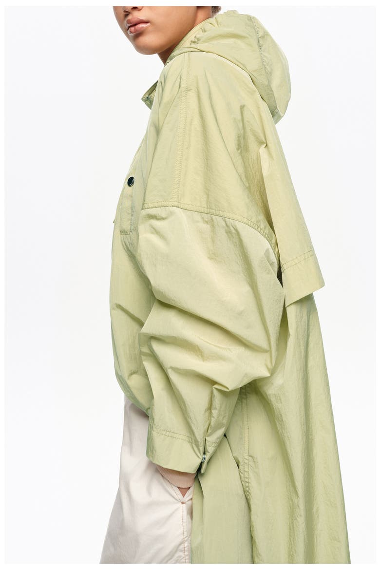 Long Light Fluid Trench, Alternate, color, LIGHT GREEN