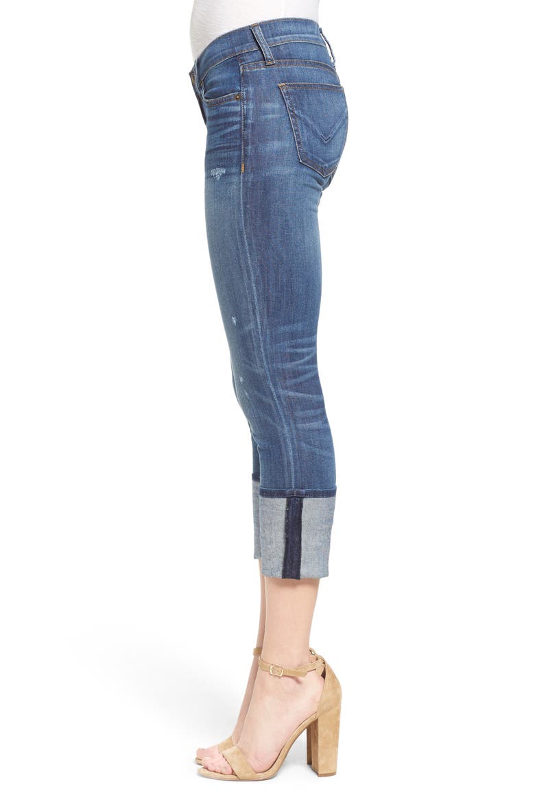'Muse' Cuff Crop Jeans, Alternate, color, INDIE