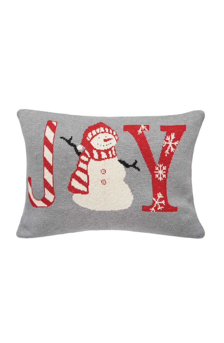 C&F Home Joy With Penguin Christmas Throw Pillow, 16" x 24", Main, color, Blue