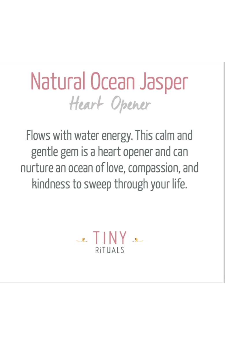 Tiny Rituals Natural Ocean Jasper Energy Bracelet, Alternate, color, Brown / Green