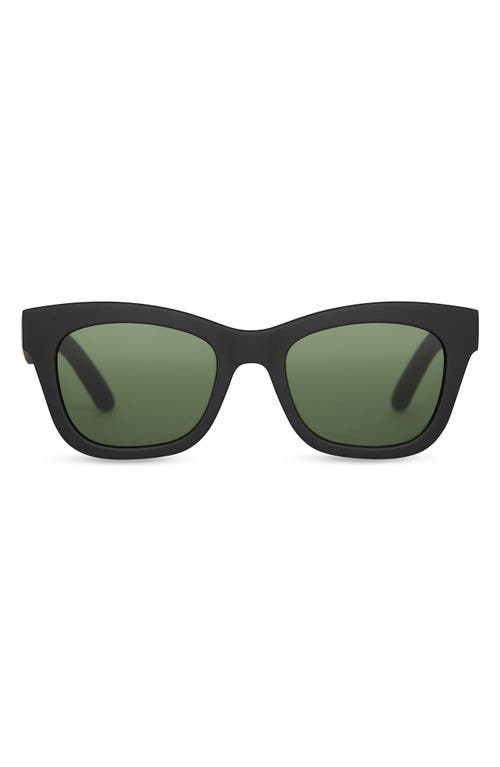 TOMS Paloma 51mm Cat Eye Sunglasses in Matte Black /Bottle Green 