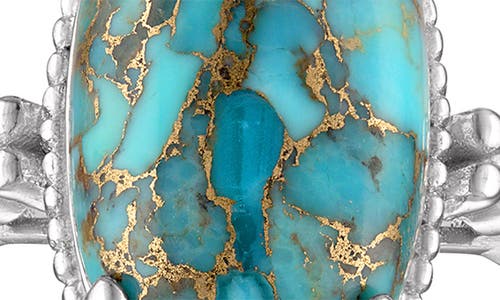 Fzn Sterling Silver Turquoise Ring In Turquoise
