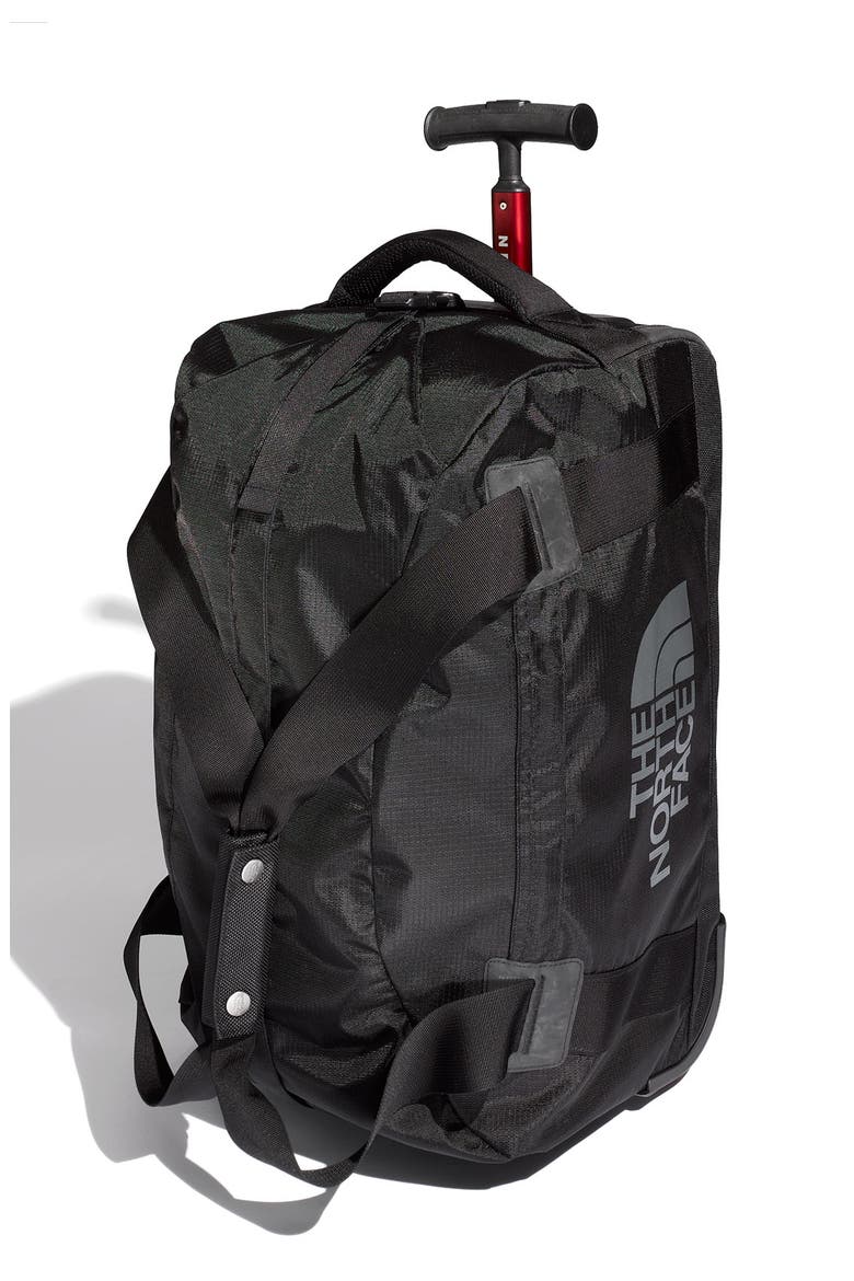 'Wayfinder' Carry-On Wheeled Duffel Bag, Alternate, color, TNF BLACK