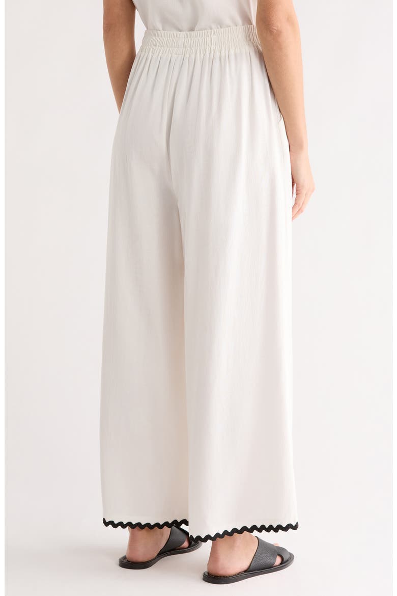 Pull-On Wide Leg Pants, Alternate, color, OFF WHITE