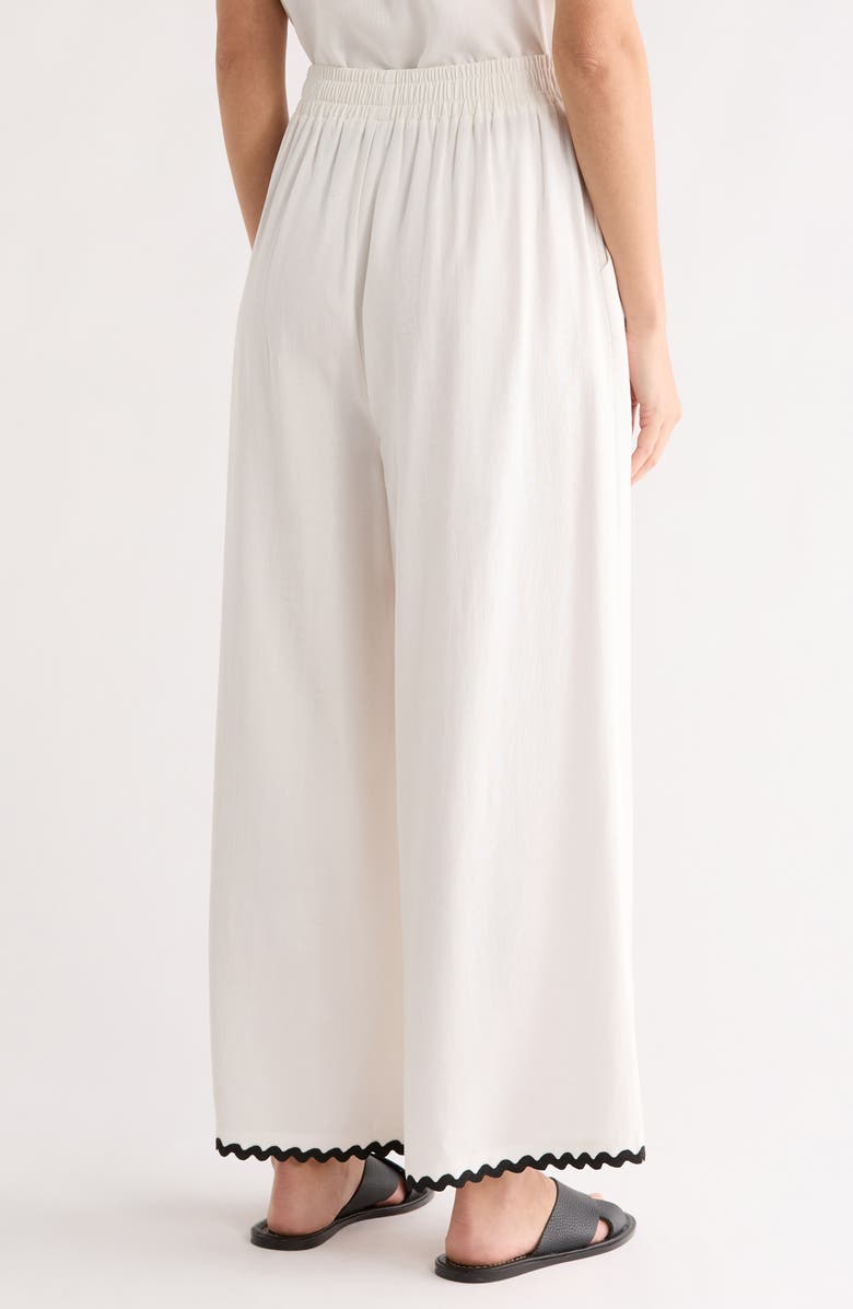 PATRIZIA LUCA Pull-On Wide Leg Pants, Alternate, color, Off White