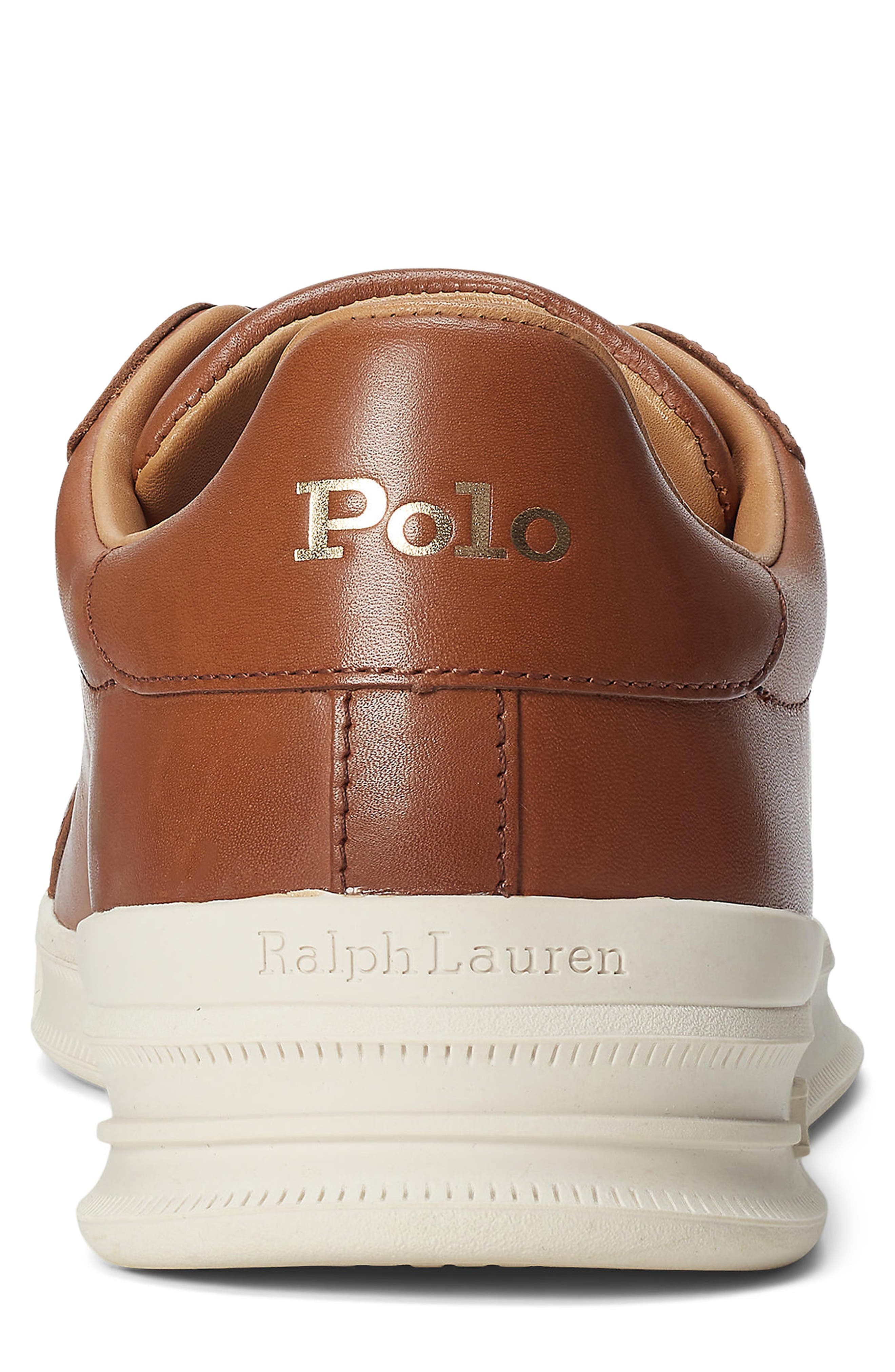 Ralph Lauren Heritage Court II Low Top Sneaker, Alternate, color, Polo Pale Russet