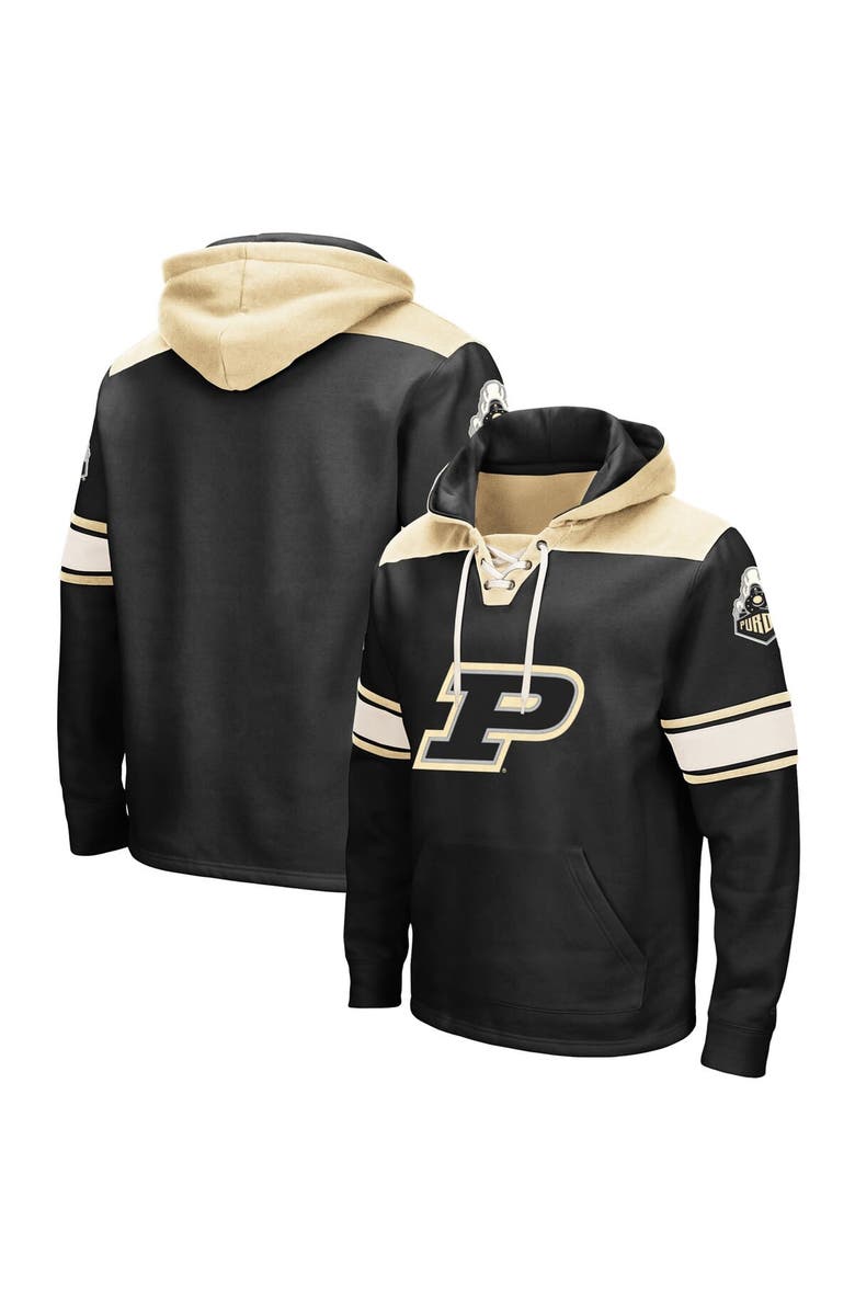 COLOSSEUM Men's Colosseum Black Purdue Boilermakers 2.0 Lace-Up Pullover Hoodie, Alternate, color, Black