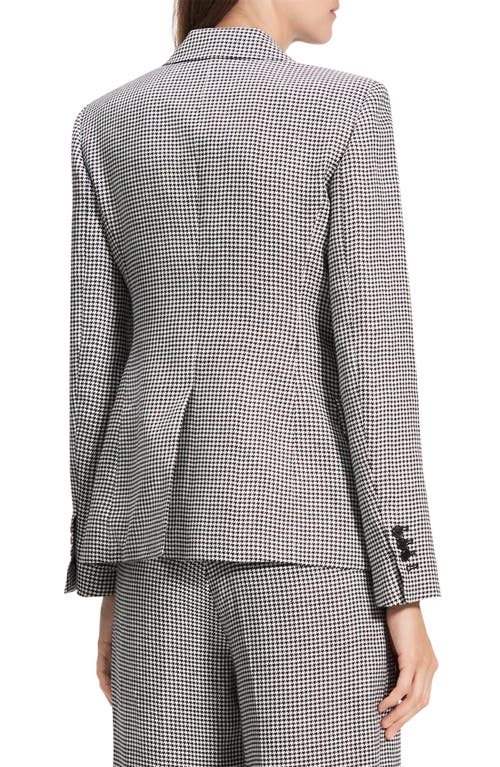 Theory B.mel Houndstooth Check Slim Fit Linen Blend Blazer In Pattern