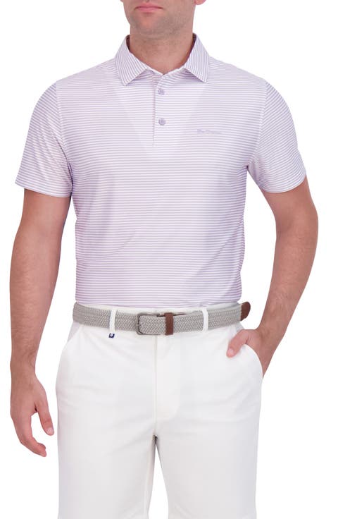 Stripe Tech Jersey Polo