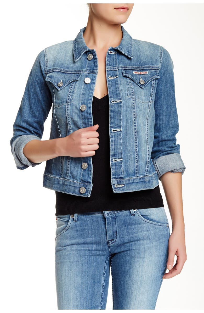 Hudson Jeans Stretch Denim Jacket, Alternate, color,