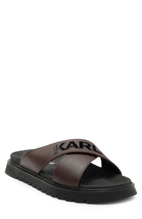Logo Crisscross Slide Sandal (Men)