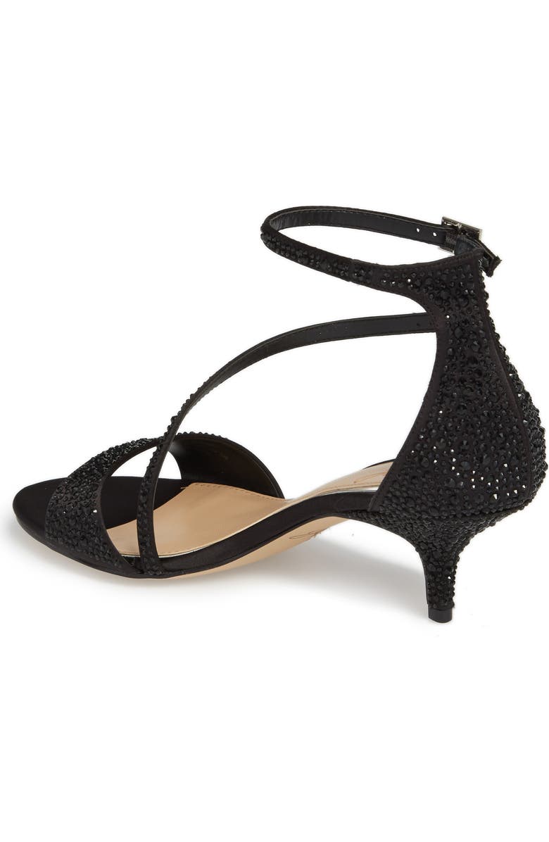 Jewel Badgley Mischka Tangerine Crystal Embellished Sandal, Alternate, color,