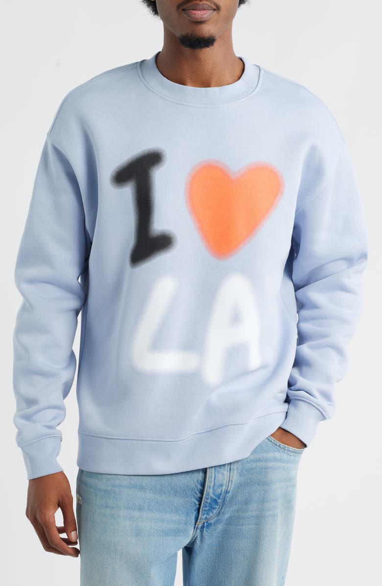 SANTO STUDIO x Blake Snell LA Spray Graphic Sweatshirt, Main, color, Blue