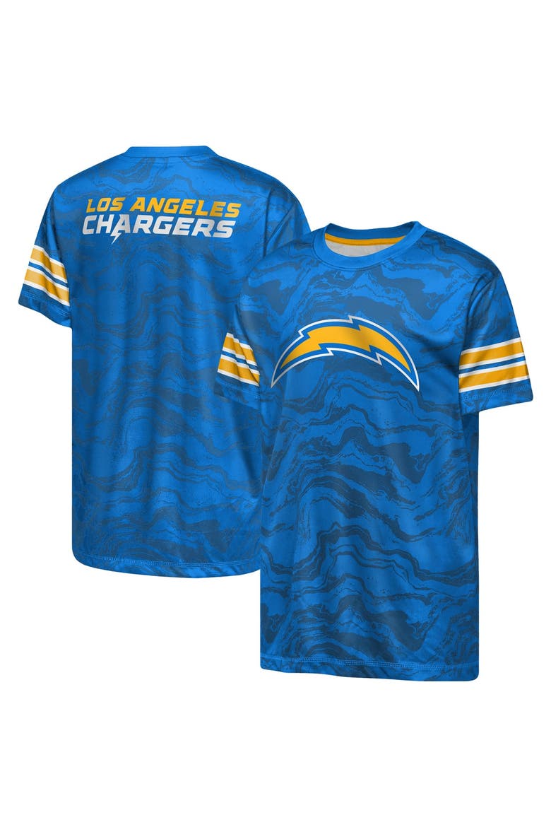 Youth Outerstuff  Blue Los Angeles Chargers Slant Route Performance T-Shirt, Main, color, Blue