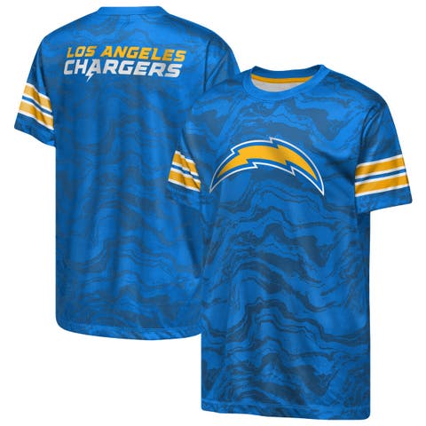 Youth Outerstuff  Blue Los Angeles Chargers Slant Route Performance T-Shirt