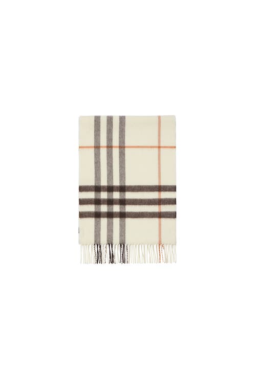 Burberry Check Cashmere Scarf In Neutral