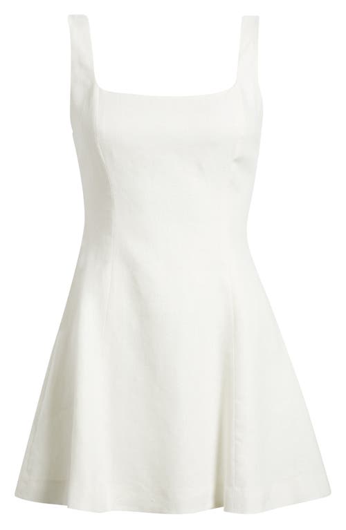 Faithfull The Brand Felice Fit & Flare Linen Minidress In White
