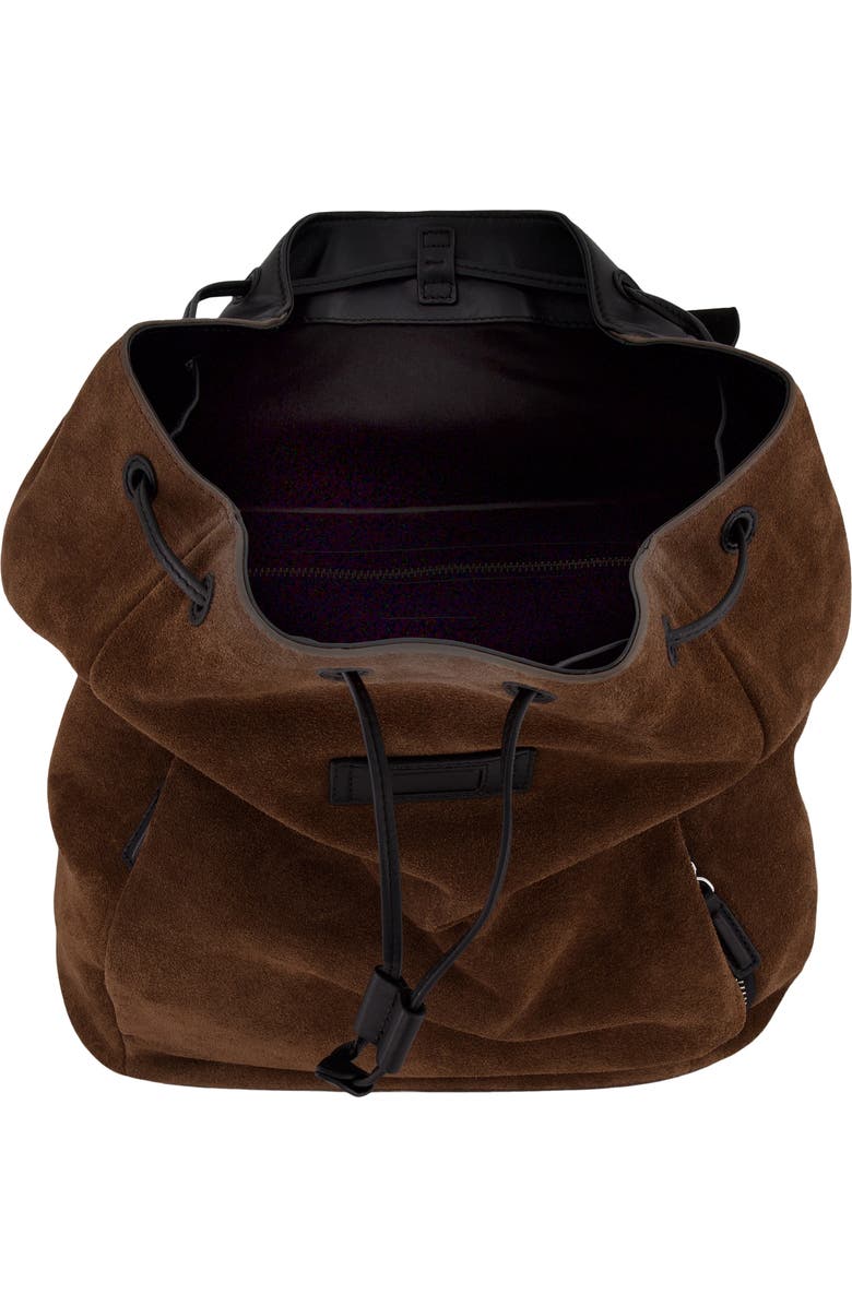 Vince Drayton Suede Flap Backpack, Alternate, color, Chocolate