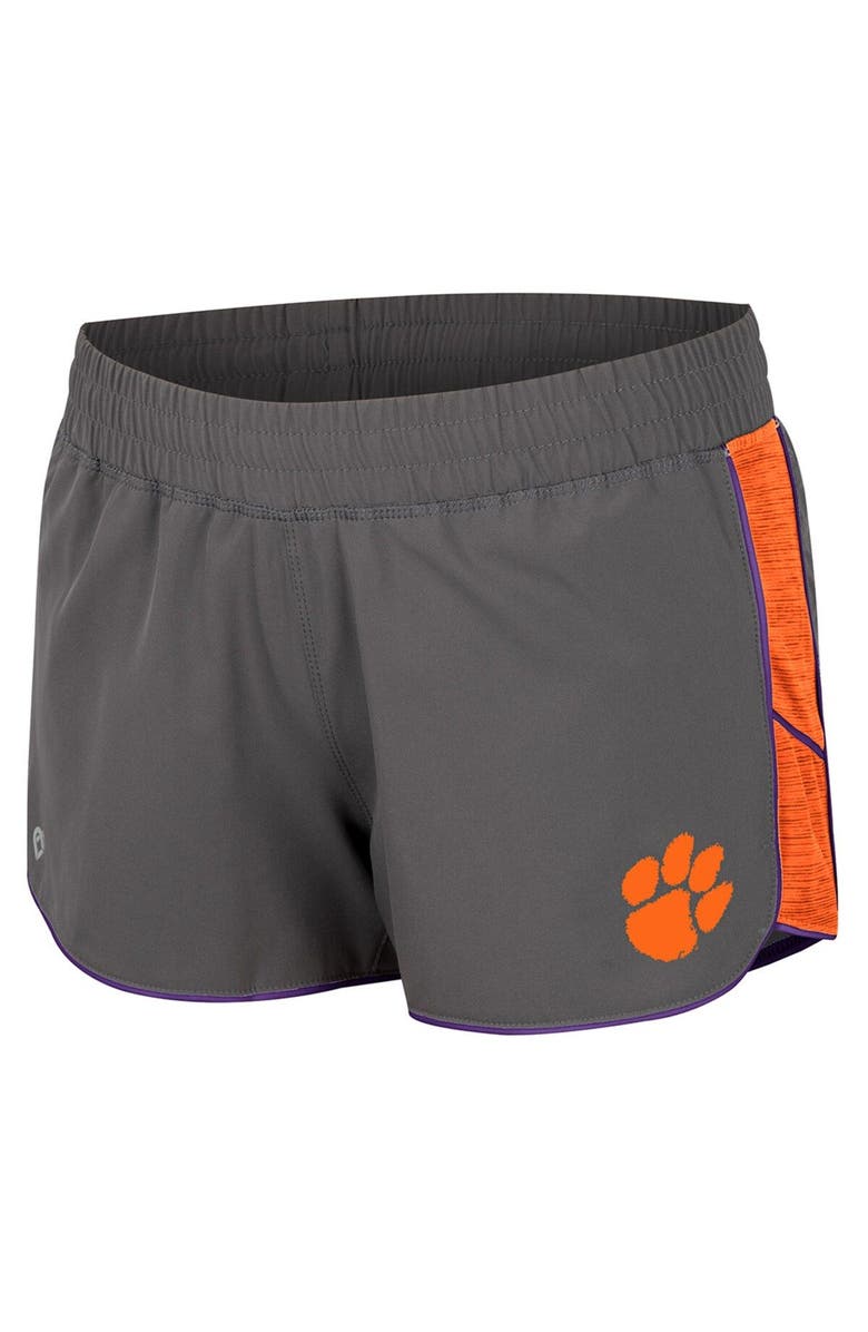 COLOSSEUM Women's Colosseum Gray Clemson Tigers Pull The Switch Running Shorts, Alternate, color, Gray