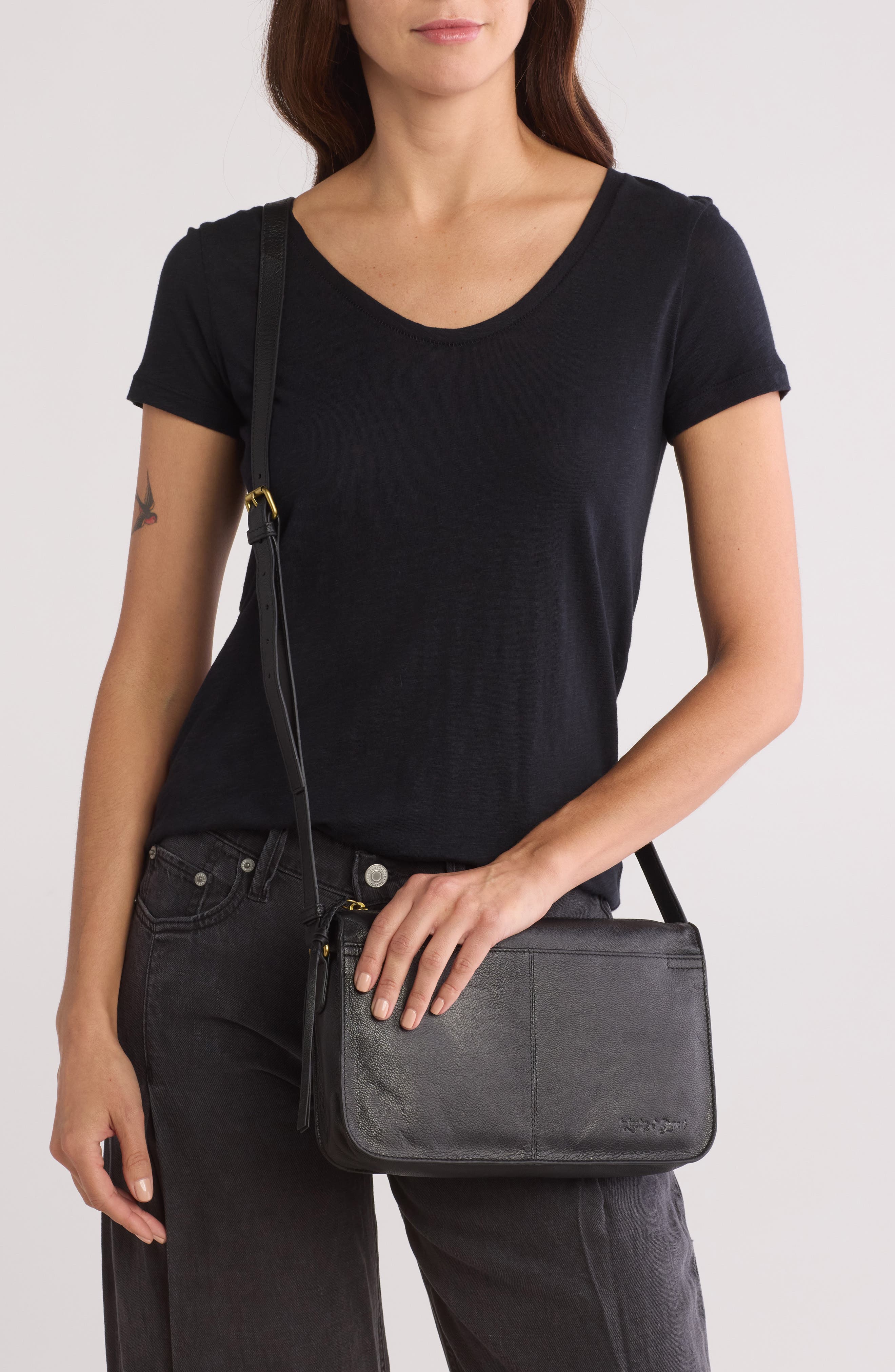 Lucky Brand Kaye Leather Crossbody Bag, Alternate, color, 