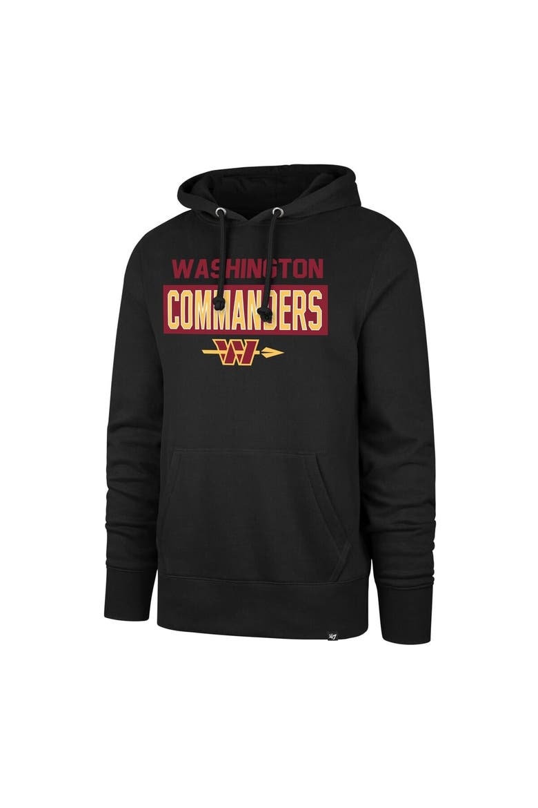 Men's '47 Black Washington Commanders Framework Headline Hoodie, Alternate, color, Black