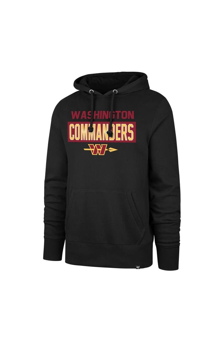 '47 Men's '47 Black Washington Commanders Framework Headline Hoodie, Alternate, color, Black