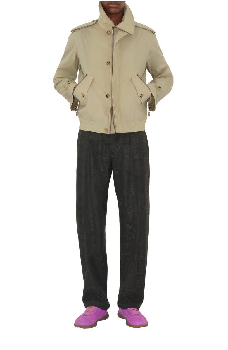Burberry Cotton Nylon Jacket, Main, color, Hunter Beige