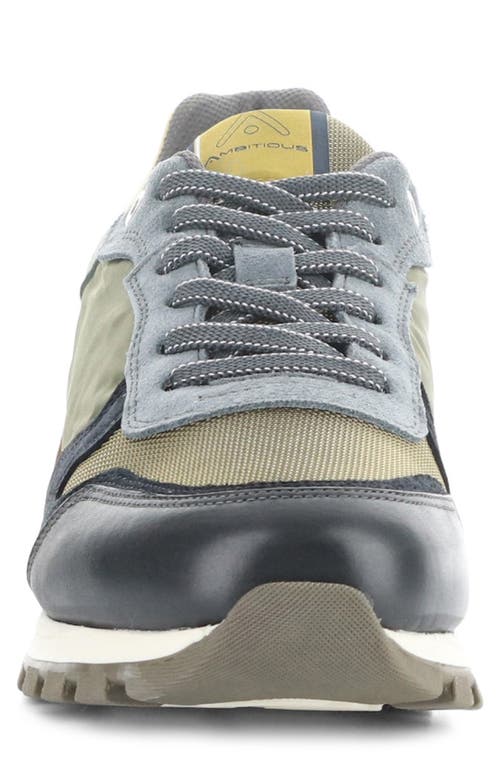 Ambitious 11539c Low Top Sneaker In Navy/khaki Suede/textile