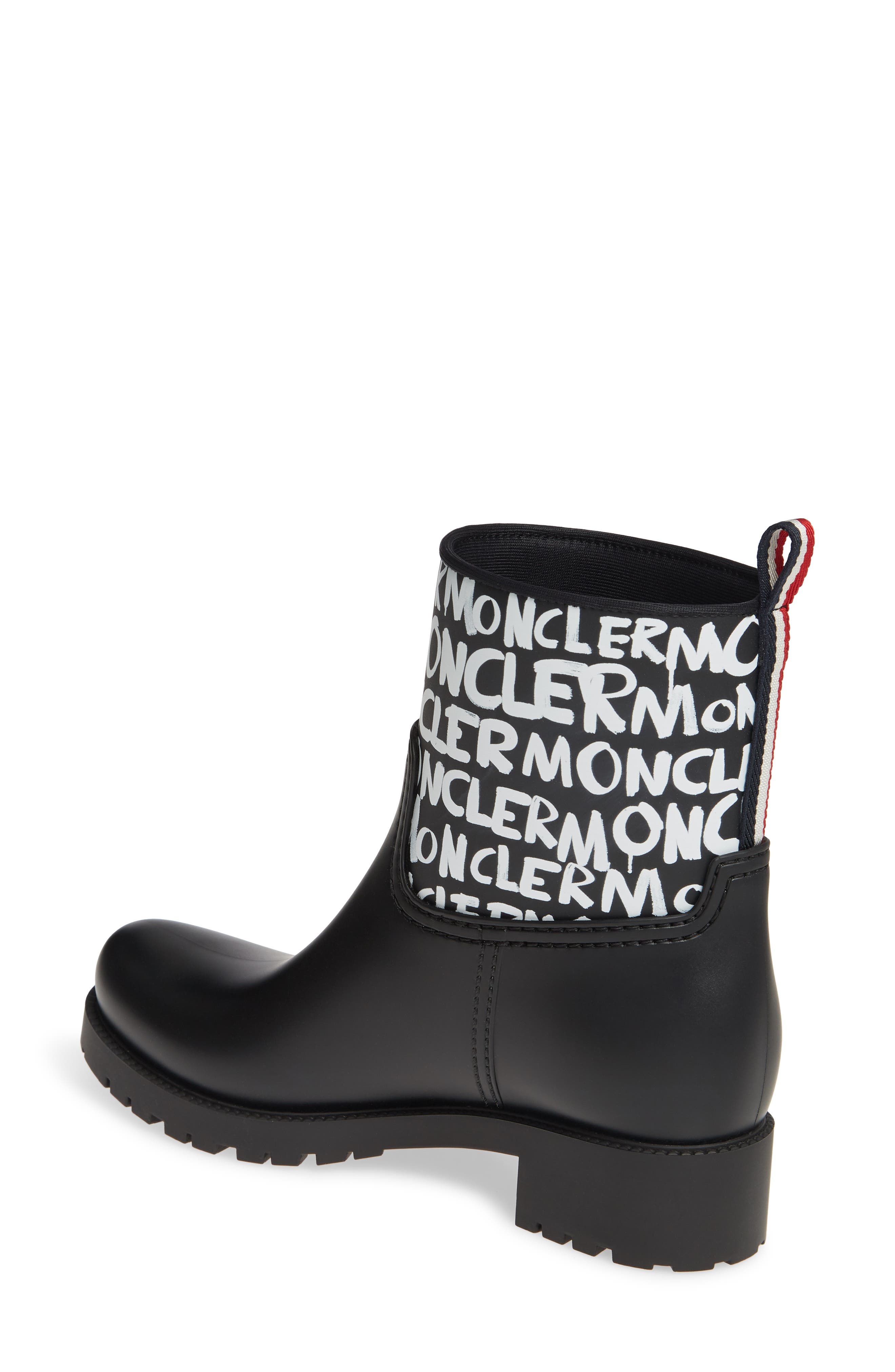 Moncler Ginette Logo Waterproof Rain Boot, Alternate, color, 