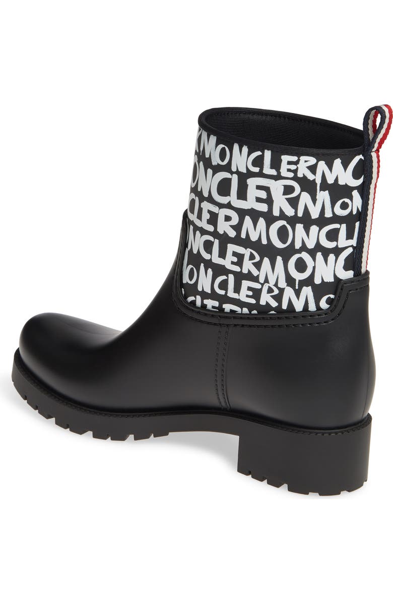Moncler Ginette Logo Waterproof Rain Boot, Alternate, color,