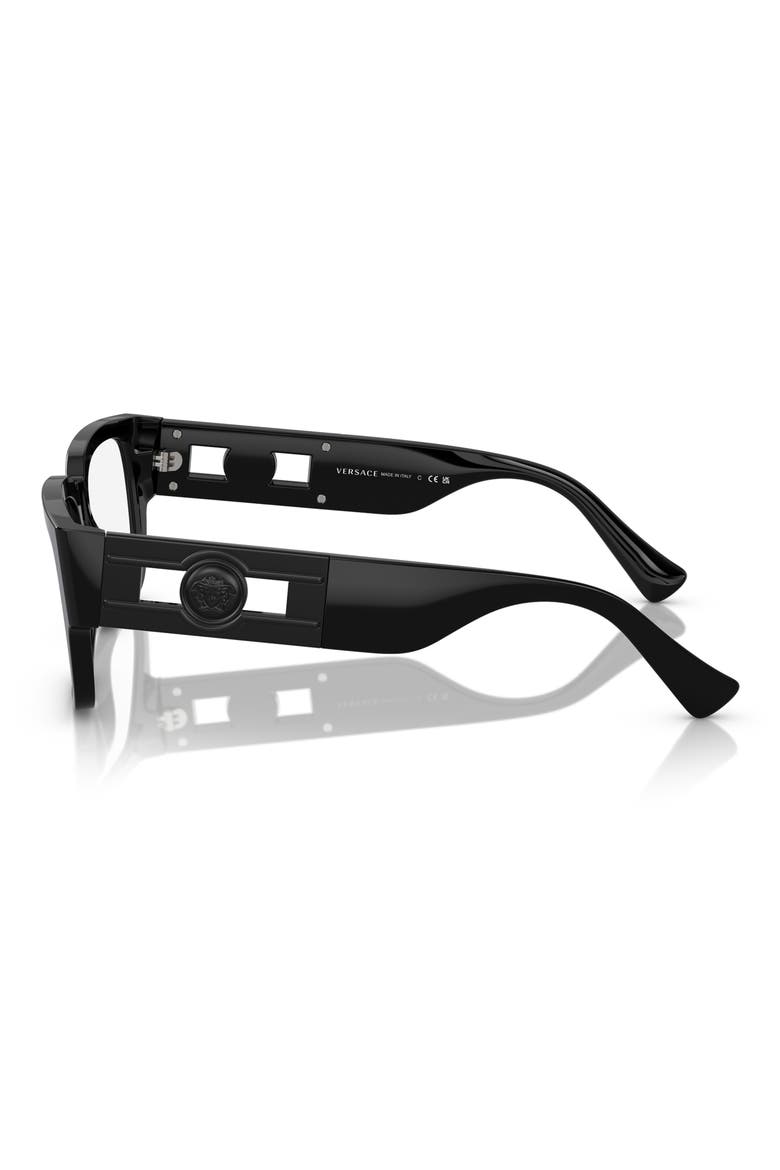53mm Square optical glasses, Alternate, color, BLACK