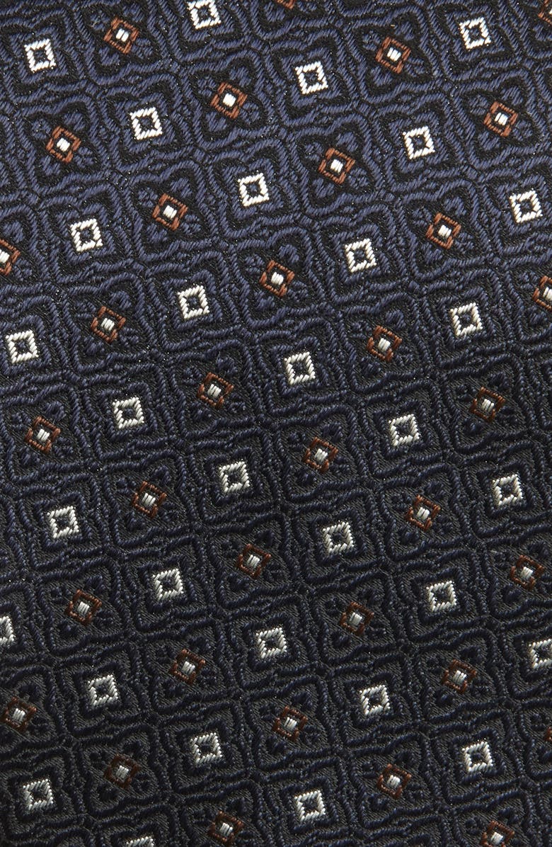 Canali Floral Silk Tie, Alternate, color, Dark Blue