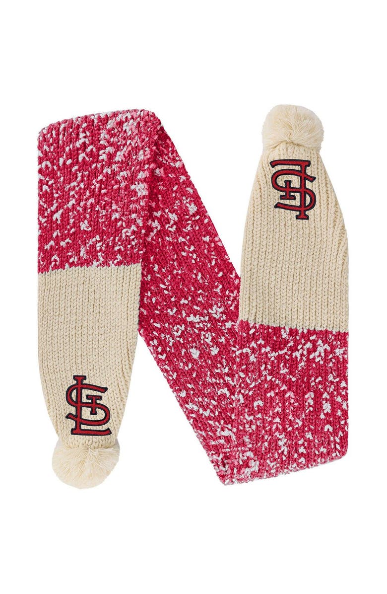 FOCO St. Louis Cardinals Confetti Scarf with Pom, Main, color, 