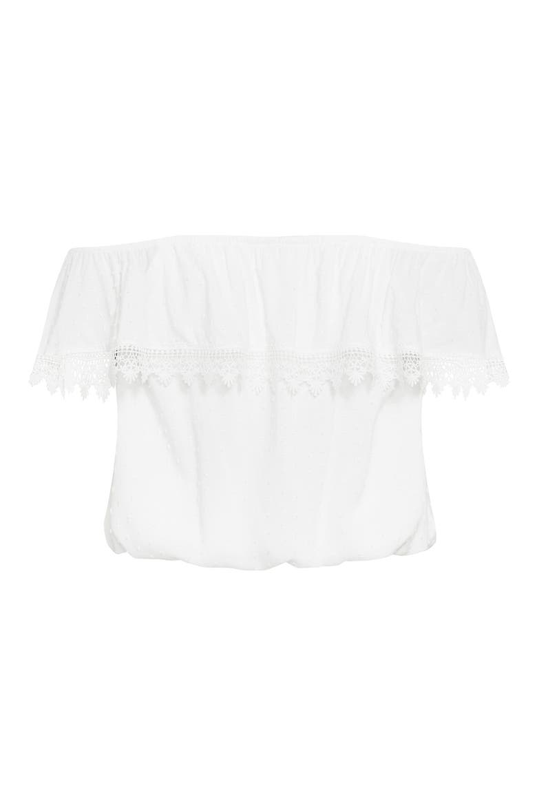 Sara Off the Shoulder Short Sleeve Top, Alternate, color, IVORY
