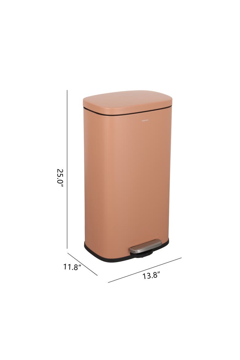 Curtis Step Pedal Trash Can, Alternate, color, Clay Rose