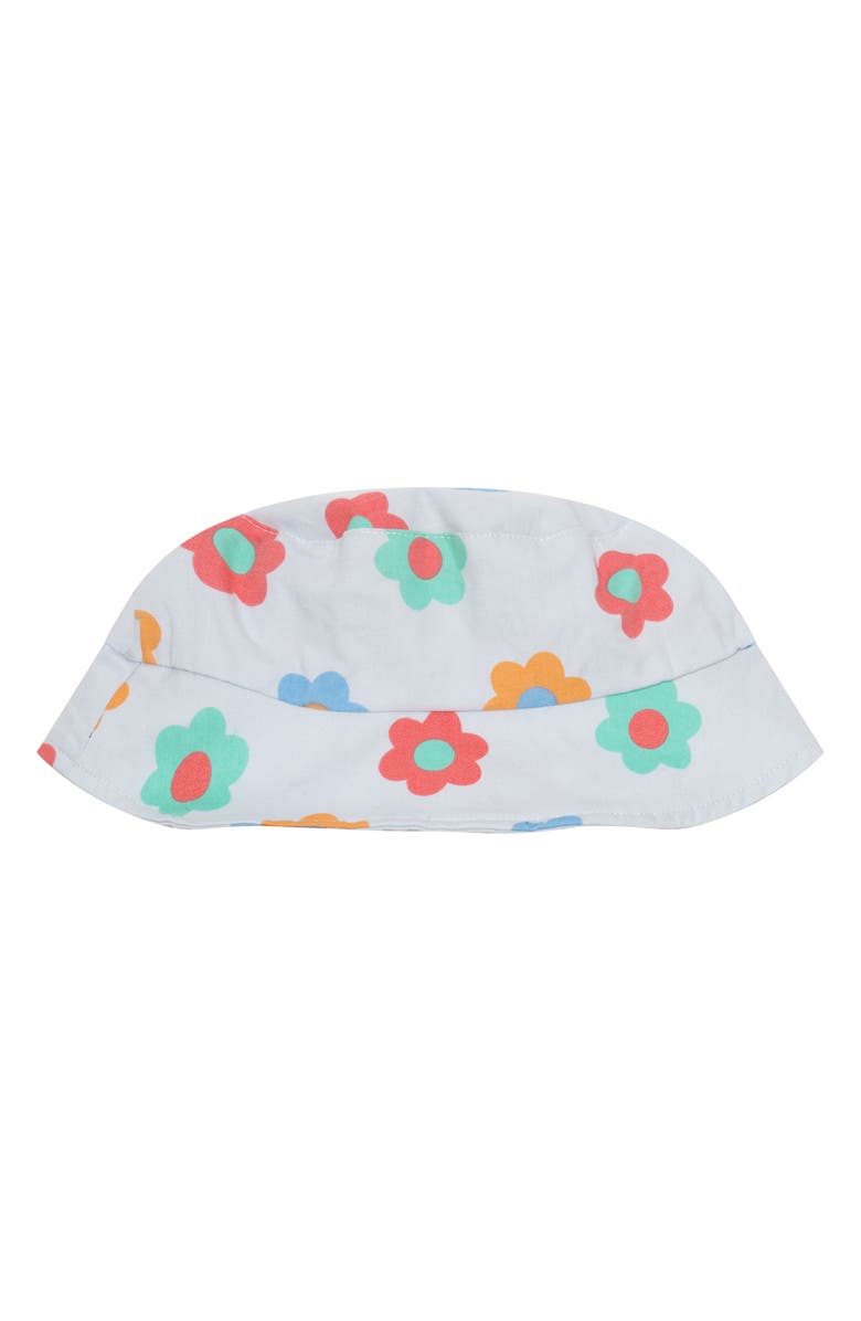 Petit Lem’s Mini Threads Babydoll Tank, T-Shirt, Shorts & Bucket Hat Set, Alternate, color, Flower