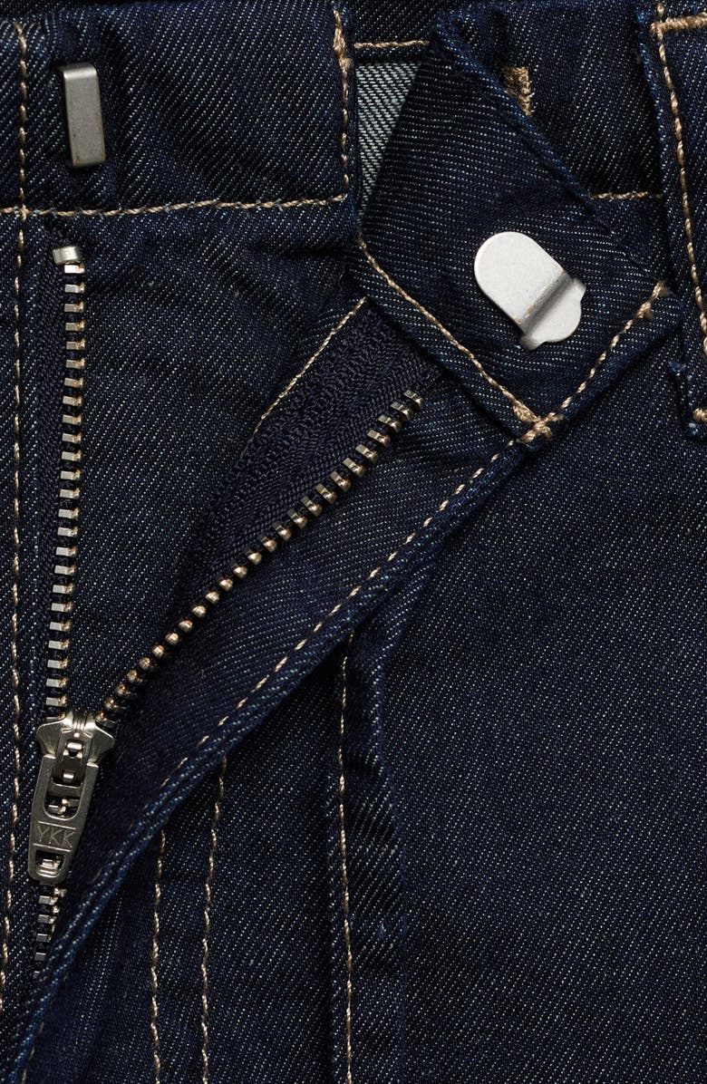 MANGO Topstitch Wide Leg Jeans, Alternate, color, Open Blue