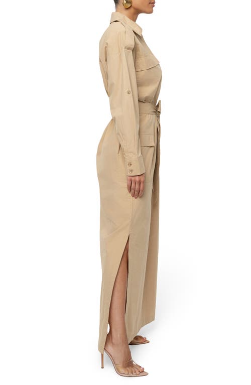 Jluxlabel Harbor Shore Maxi Shirtdress In Animal Print