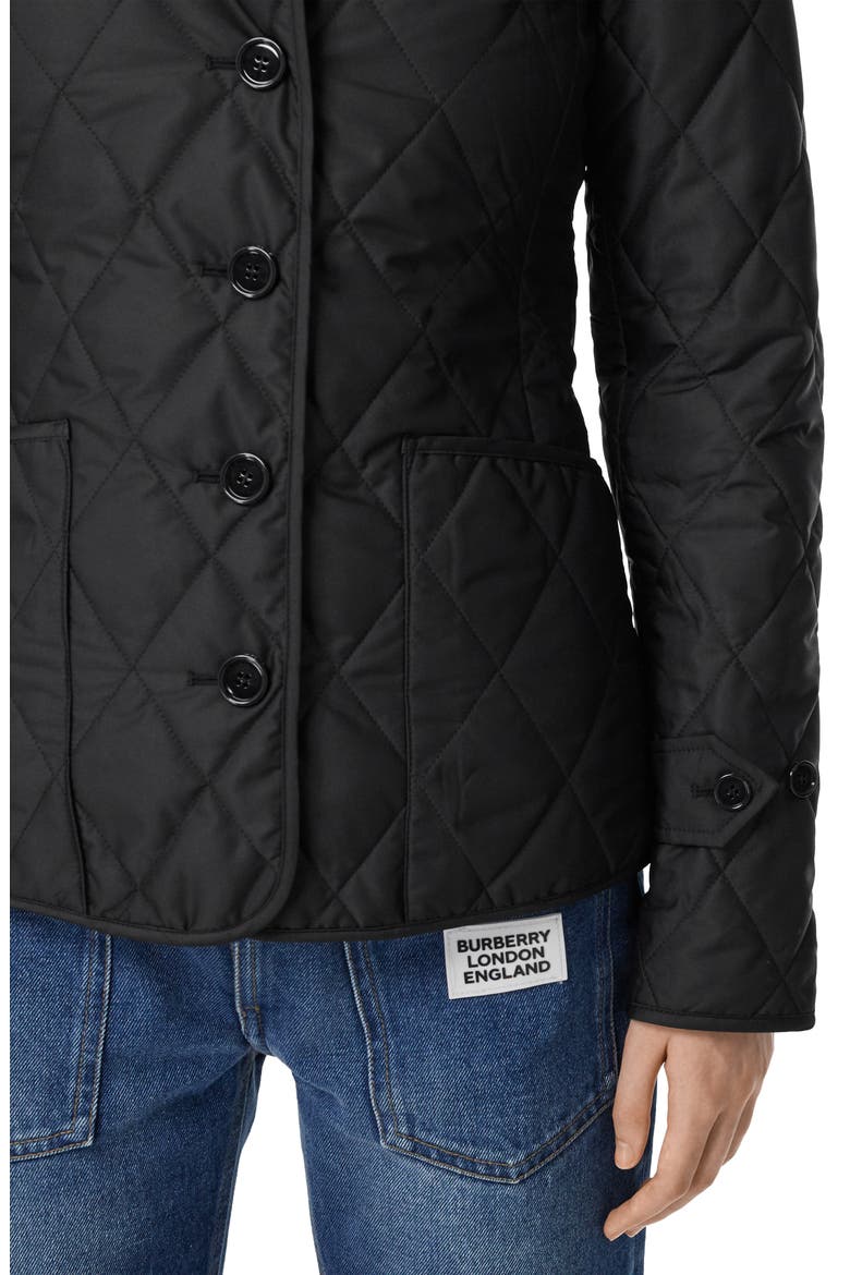Fernleigh Thermoregulated Diamond Quilted Jacket, Alternate, color, BLACK
