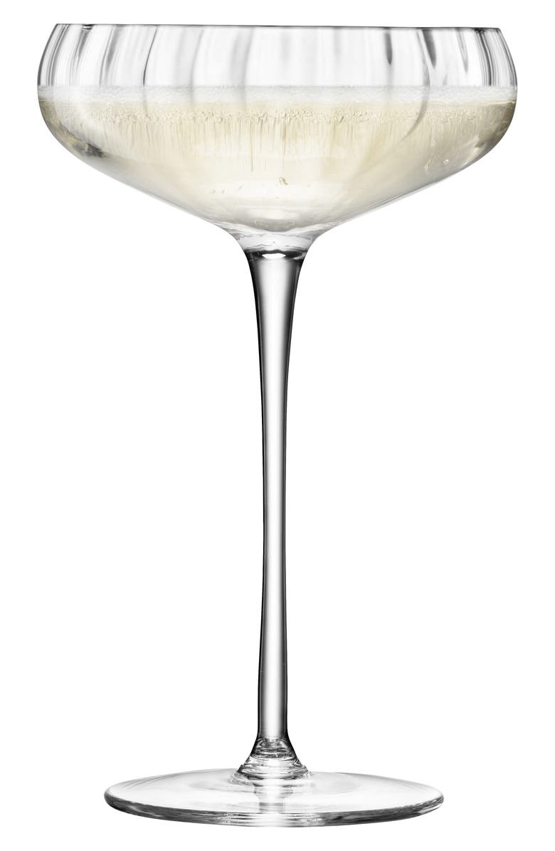 LSA Aurelia Set of 2 Champagne Saucers, Alternate, color, Clear