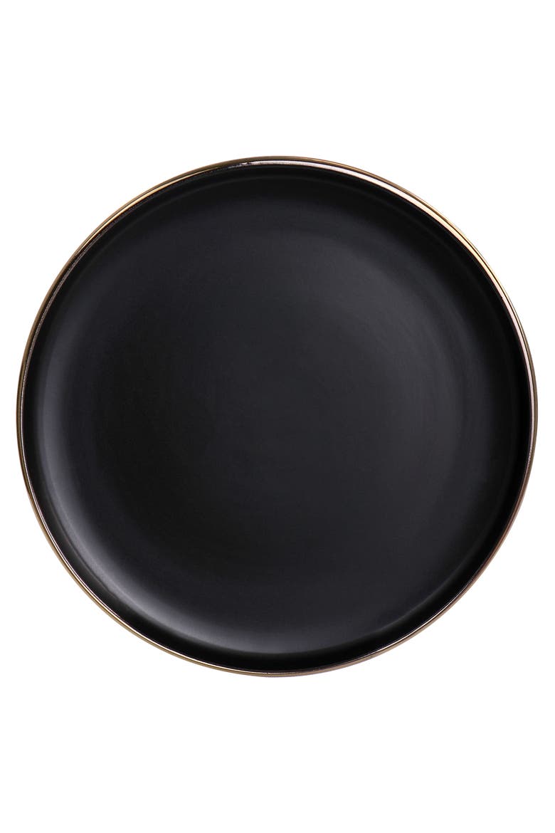Paul 6 Piece Stoneware Salad Plate Set, Alternate, color, Black