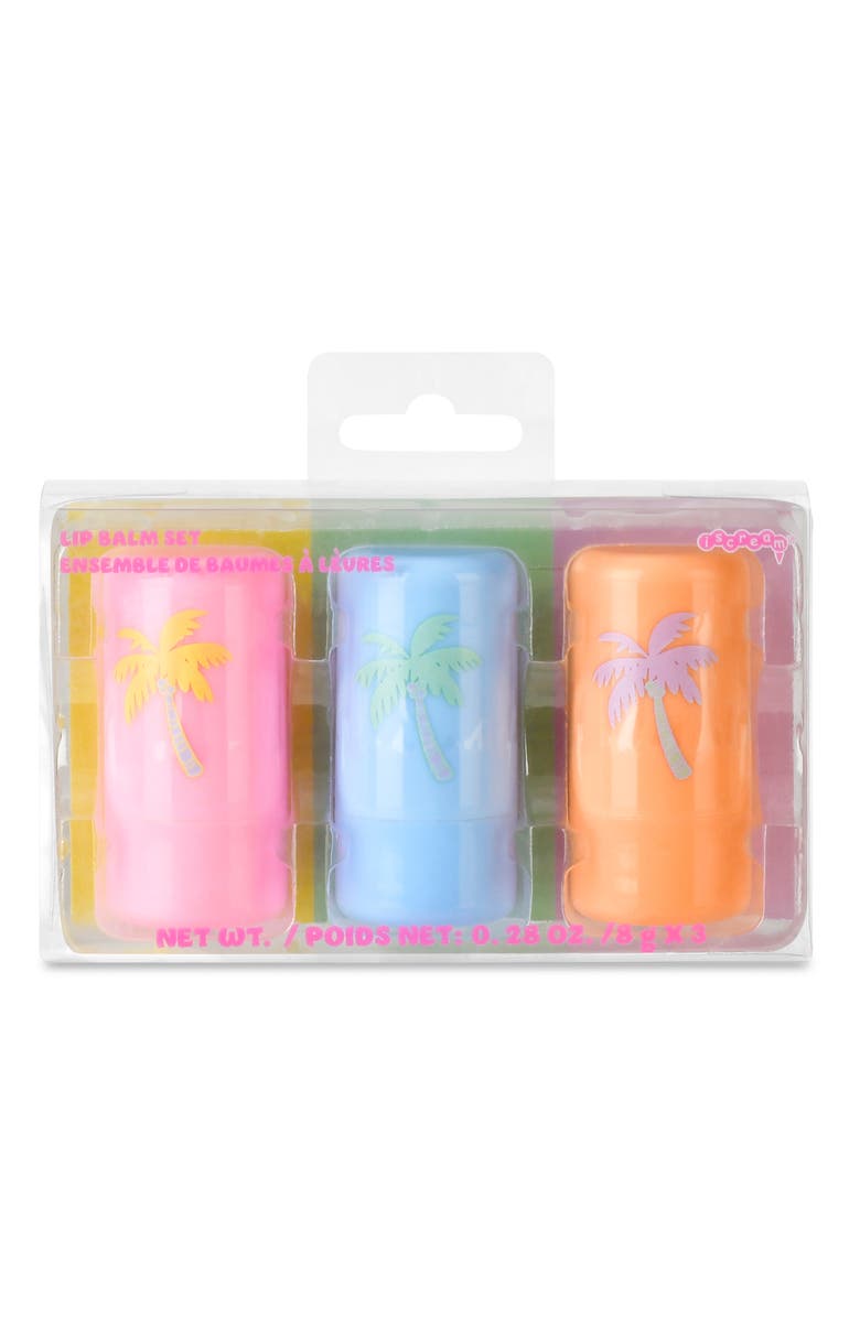 Iscream Kids' Palm Paradise 3-Pack Lip Balm Set, Alternate, color, Multi