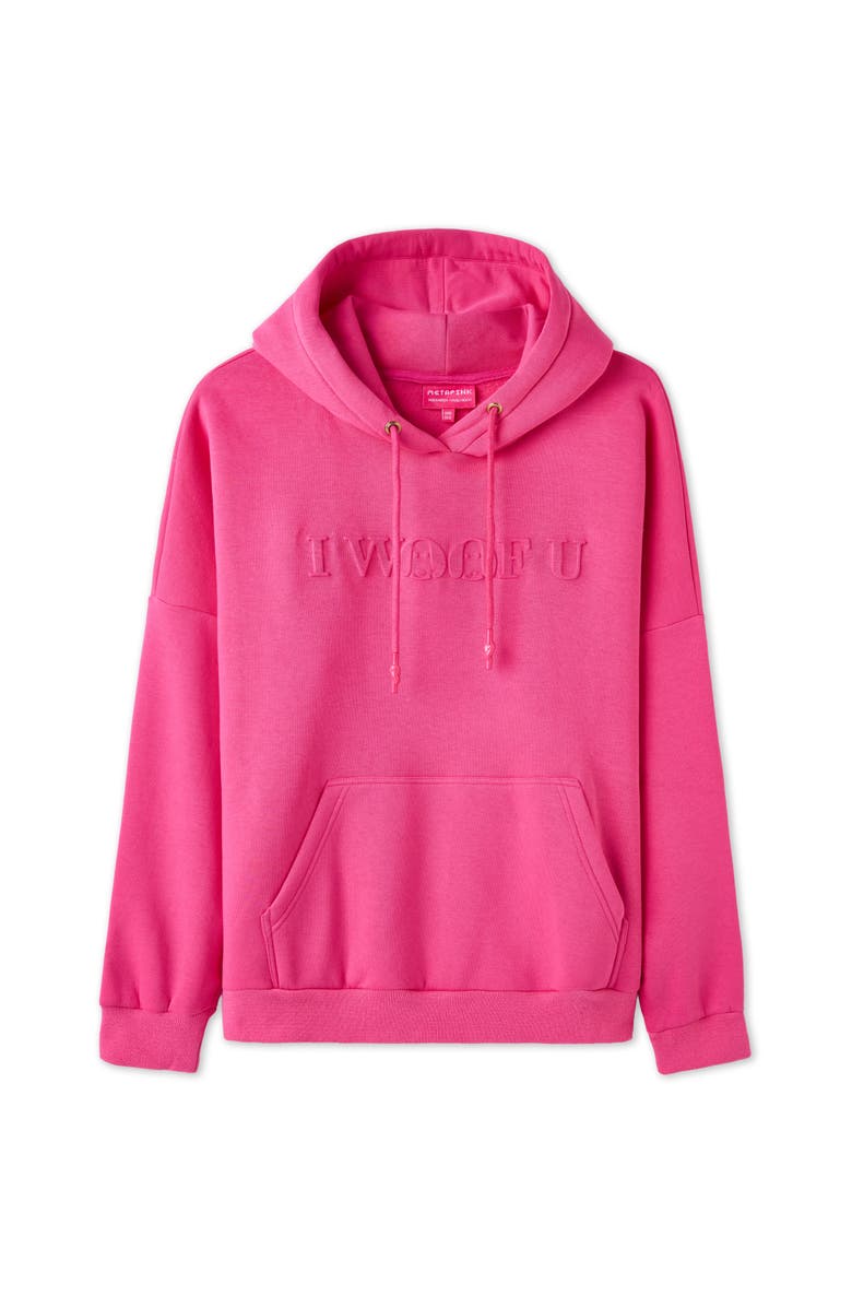 Moshiqa Paris I woof u hoodie human, Alternate, color, Pink