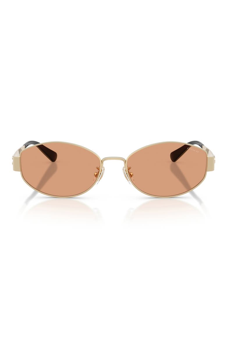 57mm Irregular Sunglasses, Main, color, LIGHT GOLD / LIGHT BROWN