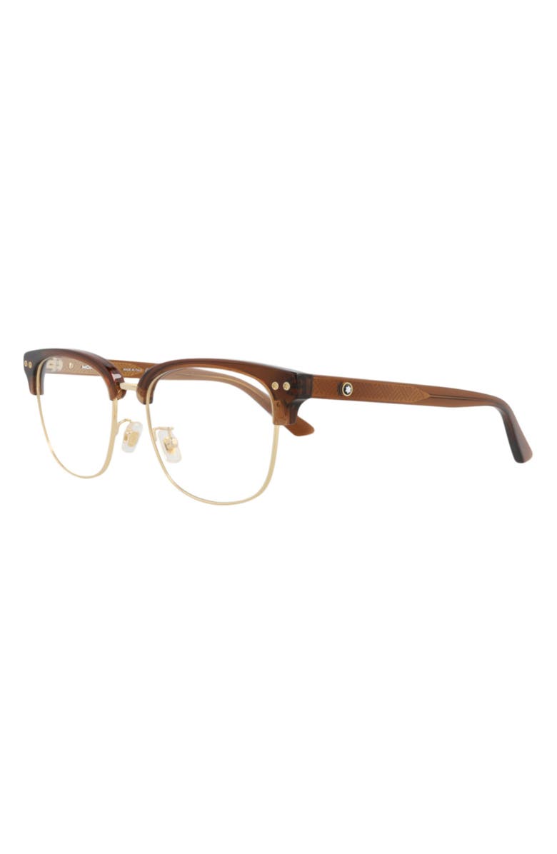 Montblanc 55mm Half Rim Optical Frames, Alternate, color,