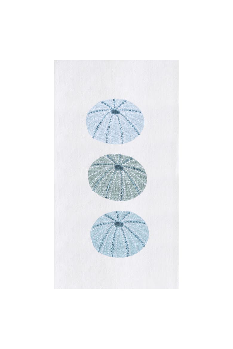 Sea Urchin Shores Kitchen and Bathroom Embroidered Hand Towel, Main, color, Blue