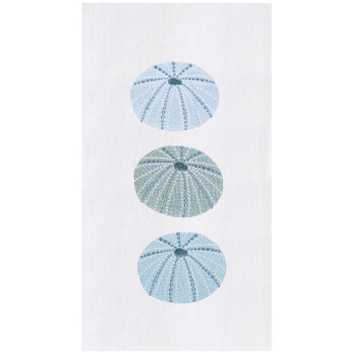 C & F Home C&f Home Sea Urchin Shores Kitchen And Bathroom Embroidered Hand Towel In Blue